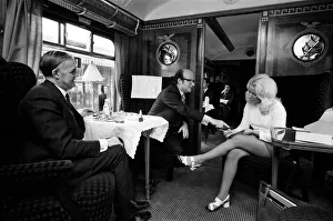 The train now standing on a platform at Finsbury Park serves lunches to top business The train now standing on a platform at Finsbury Park serves lunches to top business
