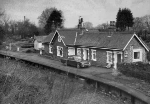 The trains no longer run, the railway track is gone, but Kirkandrews Railway Station The trains no longer run, the railway track is gone, but Kirkandrews Railway Station