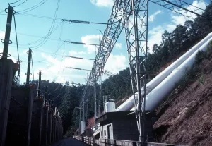 Transformer bank at Murray 1 hydro power station Snowy Mountains Scheme Transformer bank at Murray 1 hydro power station Snowy Mountains Scheme
