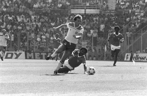 Trevor francis in action during England 1 Kuwait 0 1982 at World cup Trevor francis in action during England 1 Kuwait 0 1982 at World cup