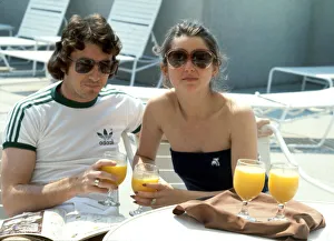 Trevor Francis with his partner enjoying a glass of orange juice in Detroit Trevor Francis with his partner enjoying a glass of orange juice in Detroit