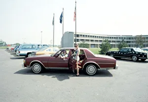 Trevor Francis poses next to his outside the Pontiac Silverdome Trevor Francis poses next to his outside the Pontiac Silverdome