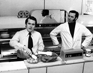 Trevor Francis seen serving in his fish and chip shop december 1973 Trevor Francis seen serving in his fish and chip shop december 1973