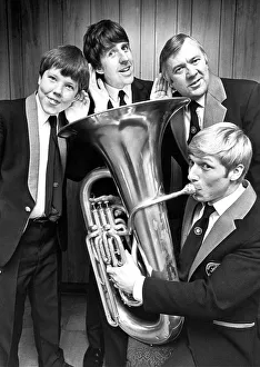 A tuba quartet made up of members of the Bearpark and Esh Band on November 25, 1986 A tuba quartet made up of members of the Bearpark and Esh Band on November 25, 1986