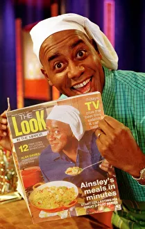 TV chef Ainsley Harriott with Mirror Look mag Jan 1998 TV chef Ainsley Harriott with Mirror Look mag Jan 1998