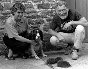 TV naturalist David Bellamy (right) with Judith Foster and her dog Lady on 30th September TV naturalist David Bellamy (right) with Judith Foster and her dog Lady on 30th September