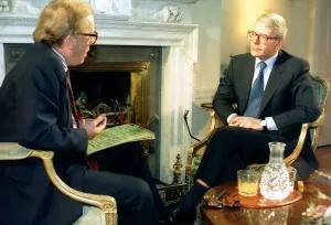 TV presenter David Frost and John Major MP and Conservative Primer Minister TV presenter David Frost and John Major MP and Conservative Primer Minister
