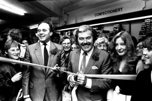 TV sports personality Dickie Davies was a guest of honour at Binns department store in TV sports personality Dickie Davies was a guest of honour at Binns department store in