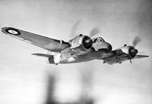 Twin engined Bristol Beaufighter seen here under going a flight test Twin engined Bristol Beaufighter seen here under going a flight test