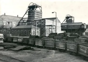 The twin shafts of Morrison Busty Colliery, Annfield Plain in February 1971 The twin shafts of Morrison Busty Colliery, Annfield Plain in February 1971