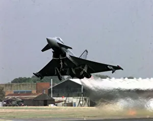 Typhoon Eurofighter taking off at Farnborough Air Show. 7th September 1998 Typhoon Eurofighter taking off at Farnborough Air Show. 7th September 1998