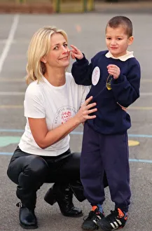 Ulrika Jonsson TV Presenter January 1999 Launching a contest for children to make Ulrika Jonsson TV Presenter January 1999 Launching a contest for children to make