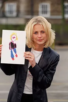 Ulrika Jonsson TV Presenter January 1999 Launching a contest for children to make Ulrika Jonsson TV Presenter January 1999 Launching a contest for children to make