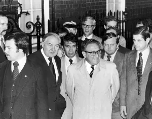 United States Secretary of State Dr Henry Kissinger seen here outside 10 Downing Street United States Secretary of State Dr Henry Kissinger seen here outside 10 Downing Street