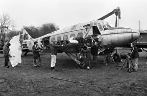 Images Dated 21st November 1981: Unveiling of a 1947 Avro Anson at the Midland Air Museum, Coventry Airport, Baginton