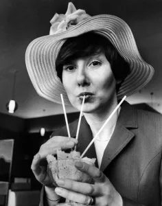 Val Thompson wearing Easter Bonnet, 25th March 1980 Val Thompson wearing Easter Bonnet, 25th March 1980