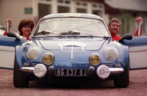 Varlerie and Tim Moores inside Alpine Renault May 1999 Varlerie and Tim Moores inside Alpine Renault May 1999