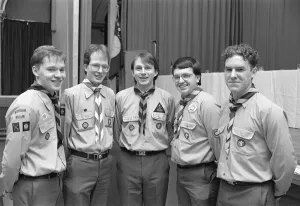 Venture Scouts from throughout West Yorkshire are awarded with the Queens Scout Venture Scouts from throughout West Yorkshire are awarded with the Queens Scout