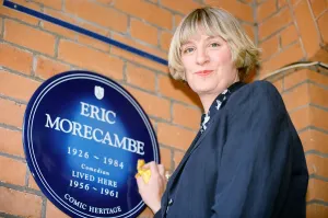 Victoria Wood at the unveiling of the Eric Morecambe blue plaque. 14th May 1995 Victoria Wood at the unveiling of the Eric Morecambe blue plaque. 14th May 1995