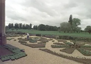 View of the gardens at Charlecote Park, Warwickshire View of the gardens at Charlecote Park, Warwickshire