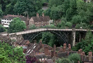 A View of the Ironbridge from the Coalbrookdale Rotunda in Coalbrookdale, Shropshire A View of the Ironbridge from the Coalbrookdale Rotunda in Coalbrookdale, Shropshire