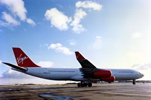 A Virgin Atlantic Airbus A340 aircraft at Newcastle Airport, November 1997 A Virgin Atlantic Airbus A340 aircraft at Newcastle Airport, November 1997