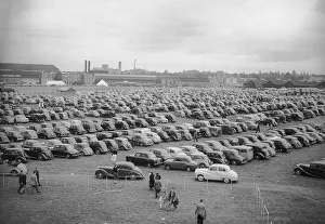 Visitors Car Park at the SBAC Farnborough Air Show Sept 1954 Visitors Car Park at the SBAC Farnborough Air Show Sept 1954