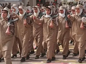 Images Dated 8th May 1998: Volunteer Reserve Army May 1998 Womans Unit Parade in the streets of Tikrit