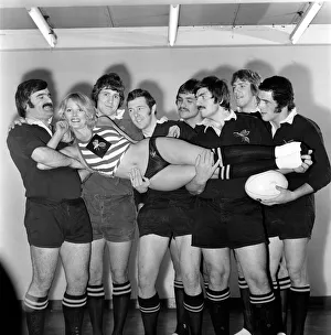 Wasps Rugby Team Mascot Angela Jay (Model). January 1975 75-00344-003 Wasps Rugby Team Mascot Angela Jay (Model). January 1975 75-00344-003