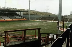 00236 Collection: The water logged pitch at Firhill Stadium, home of Scottish club Partick Thistle