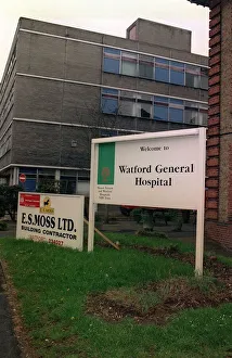 Watford General hospital April 1998. Heather Hunter was given TB jab injection with a Watford General hospital April 1998. Heather Hunter was given TB jab injection with a