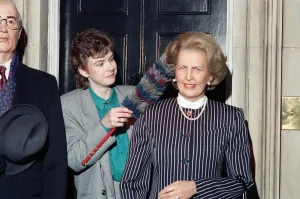 Waxworks of Mikhail Gorbachev and Mrs Thatcher in the Friargate waxworks in York Waxworks of Mikhail Gorbachev and Mrs Thatcher in the Friargate waxworks in York