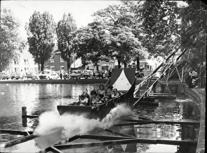 One way of keeping cool - A ride on the East Park water chute One way of keeping cool - A ride on the East Park water chute