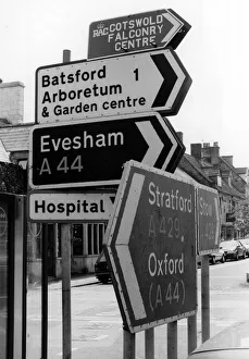 Every which way but Newport, a signpost in the centre of Moreton-in Marsh Every which way but Newport, a signpost in the centre of Moreton-in Marsh