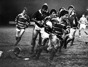 Wayne Hall, Bridgend Rugby Union Player, match action, against South Wales Police Wayne Hall, Bridgend Rugby Union Player, match action, against South Wales Police
