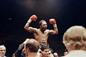 Images Dated 26th June 1993: WBC super-middleweight title, Nigel Benn vs Lou Gent. Earls Court Exhibition Centre