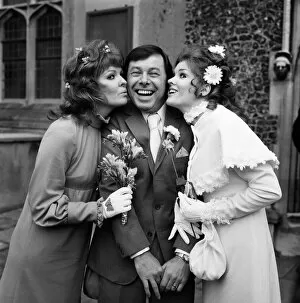 Images Dated 1st December 1971: The wedding of actor Bill Treacher and actress Katherine Kessey held at St Leonard