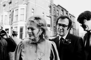 Wedding of playwright Harold Pinter and author Lady Antonia Fraser at Kensington Registry Wedding of playwright Harold Pinter and author Lady Antonia Fraser at Kensington Registry