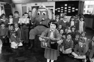 Welephant presented an engraved plaque, which the school keeps for a year Welephant presented an engraved plaque, which the school keeps for a year