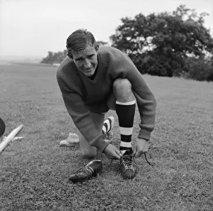 West Ham player Malcolm Allison seen here training with the team at Chigwell whilst West Ham player Malcolm Allison seen here training with the team at Chigwell whilst