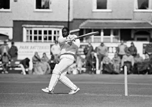 West Indies cricketer Richards in action at Riston County Cricket club where spent West Indies cricketer Richards in action at Riston County Cricket club where spent