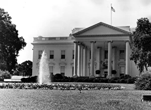 White House Washington July 1970, Flag flying White House Washington July 1970, Flag flying
