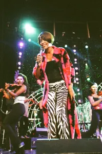 Whitney Houston performs at Wembley Stadium on the British leg of her " Whitney Houston performs at Wembley Stadium on the British leg of her "