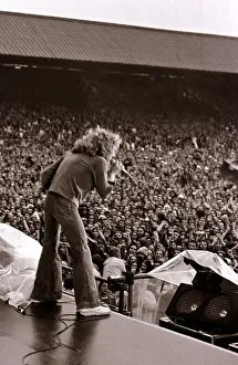 The Who in Concert - May 1976 Roger Daltrey on stage at The Valley The Who in Concert - May 1976 Roger Daltrey on stage at The Valley
