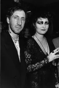 The Who pop guitarist Pete Townshend and 1985 punk singer Siouxsie Sioux at The Who pop guitarist Pete Townshend and 1985 punk singer Siouxsie Sioux at