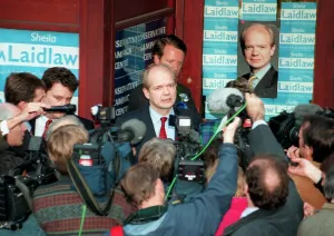 William Hague MP on streets of Paisley November 1997 William Hague MP on streets of Paisley November 1997