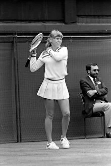 Images Dated 26th June 1981: Wimbledon 1981: Singles: Good win for Sue Barker against Miss B. Bunge