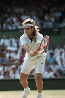 Wimbledon. Andre Agassi v. David Wheaton. July 1991 91-4353-081 Wimbledon. Andre Agassi v. David Wheaton. July 1991 91-4353-081