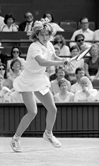 Wimbledon tennis 1987 Stefi Graf v Shriver 1980s Wimbledon tennis 1987 Stefi Graf v Shriver 1980s