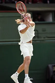 Wimbledon Tennis. Andre Agassi. July 1991 91-4218 Wimbledon Tennis. Andre Agassi. July 1991 91-4218